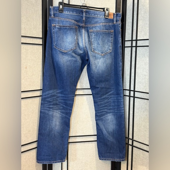 Gap 1969 Japanese Selvedge Denim Blue Jeans Women's Sz 29r button fly Boyfriend - Picture 3 of 8